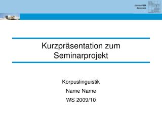 kurzpr sentation zum seminarprojekt