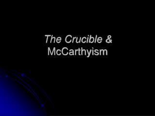 the crucible mccarthyism