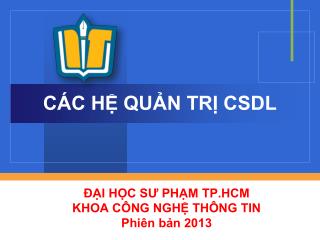 c c h qu n tr csdl