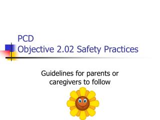 PCD Objective 2.02 Safety Practices