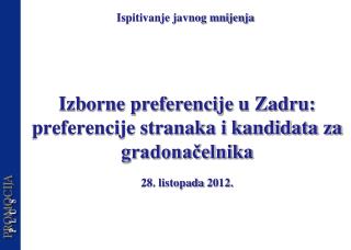 Izborne preferencije u Zadru: preferencije stranaka i kandidata za gradonačelnika