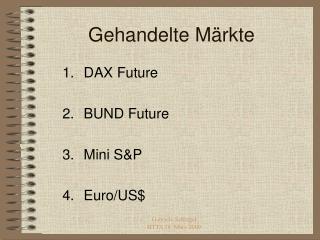 gehandelte m rkte