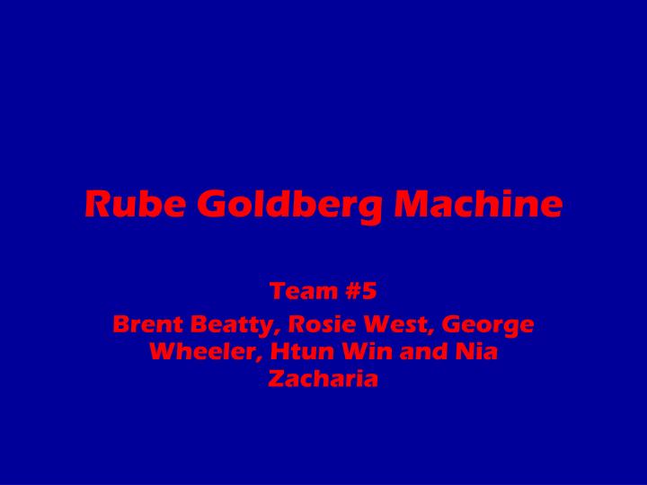 rube goldberg machine