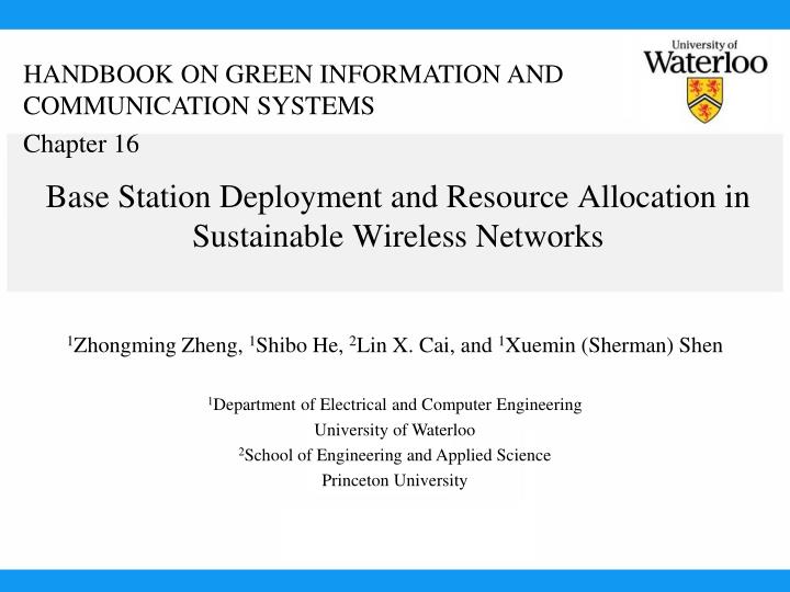 base station deployment and resource allocation in sustainable wireless networks