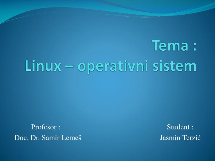 tema linux operativni sistem