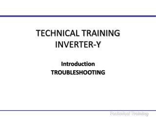 TECHNICAL TRAINING INVERTER-Y