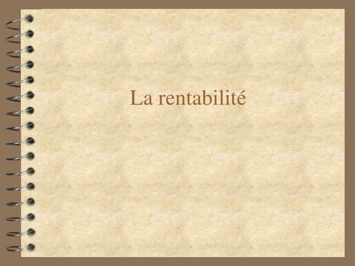 la rentabilit