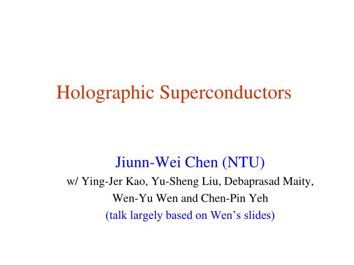 holographic superconductors