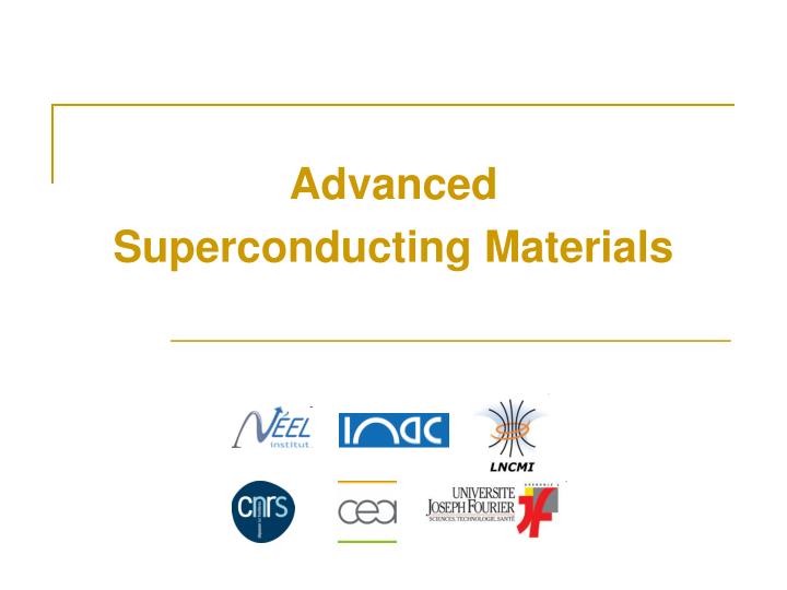 advanced superconducting materials