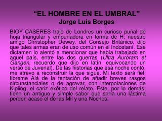 el hombre en el umbral jorge luis borges
