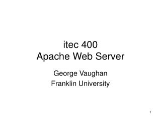 itec 400 Apache Web Server