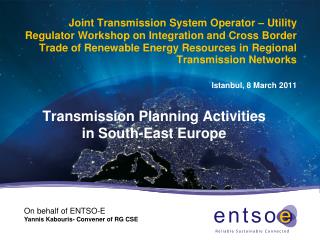 Transmission Planning Activities in South-East Europe