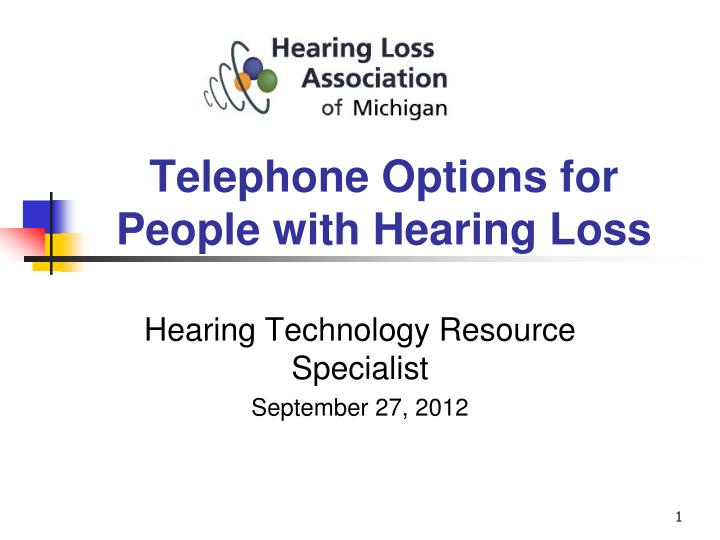 telephone options for people with hearing loss