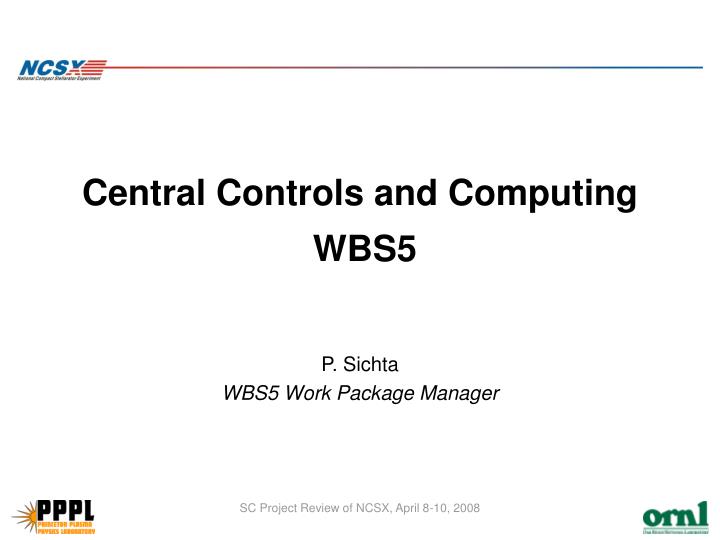 central controls and computing wbs5
