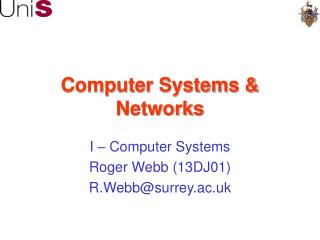 Computer Systems &amp; Networks