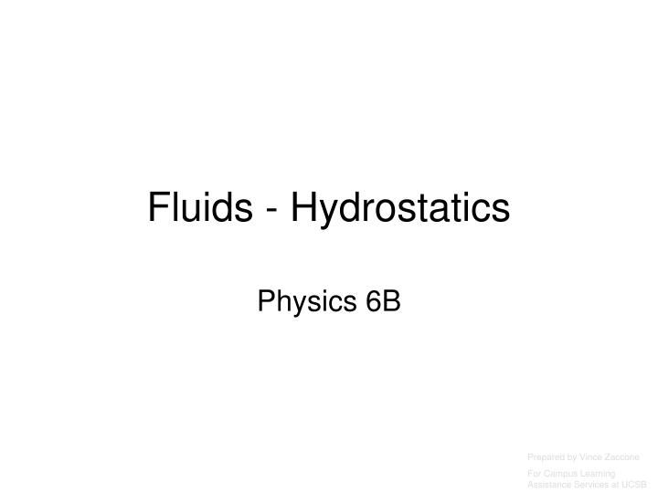 fluids hydrostatics