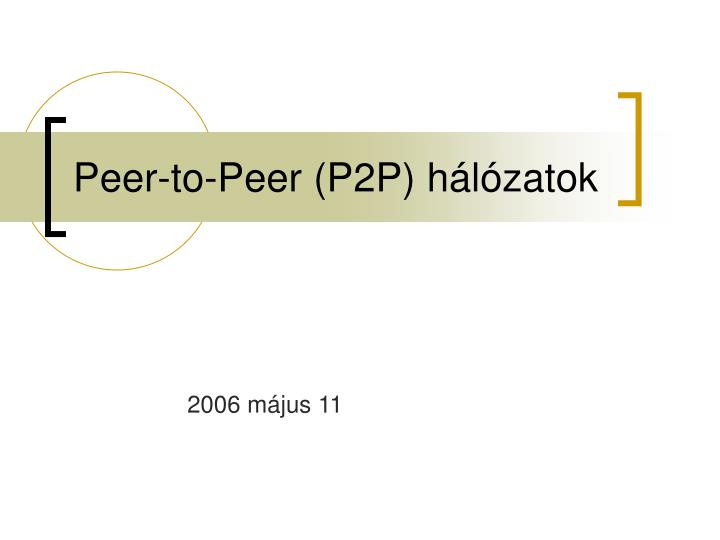 peer to peer p2p h l zatok