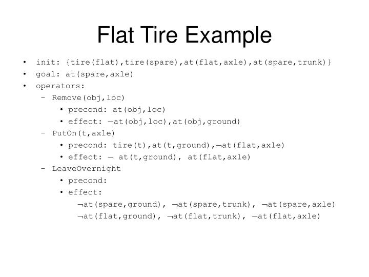 flat tire example