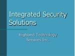 Integrated Security Solutions - slide 1