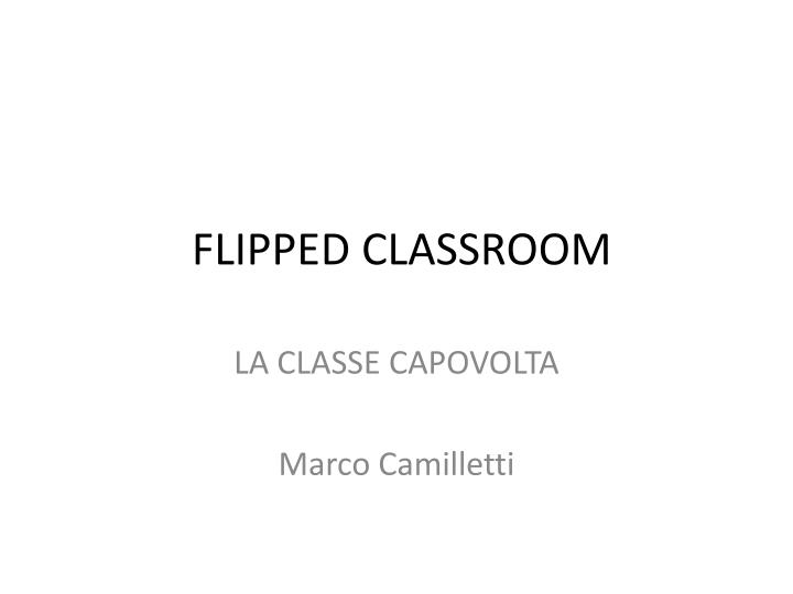 flipped classroom