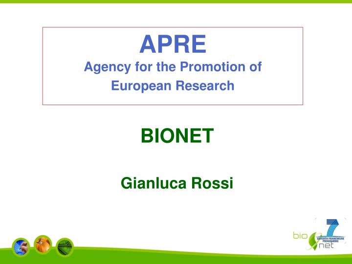apre agency for the promotion of european research