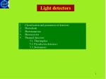 Light detectors - slide 1
