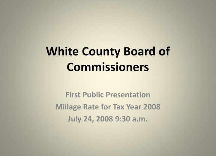 white county board of commissioners