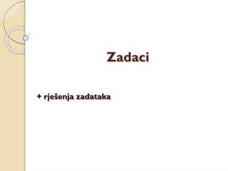 zadaci