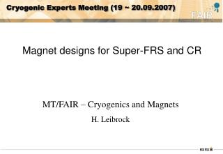 Cryogenic Experts Meeting (19 ~ 20.09.2007)