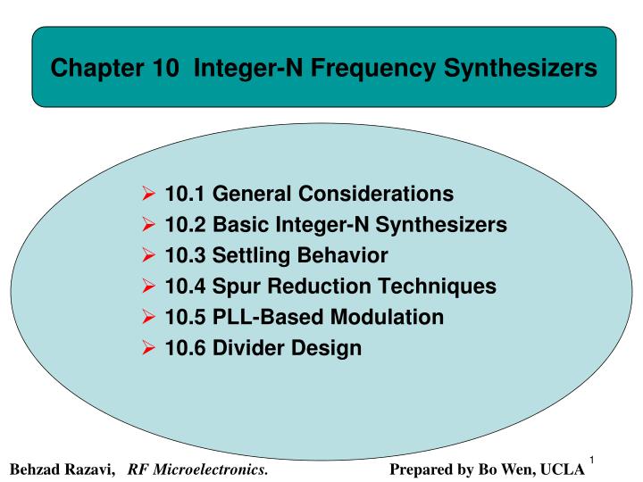 chapter 10 integer n frequency synthesizers