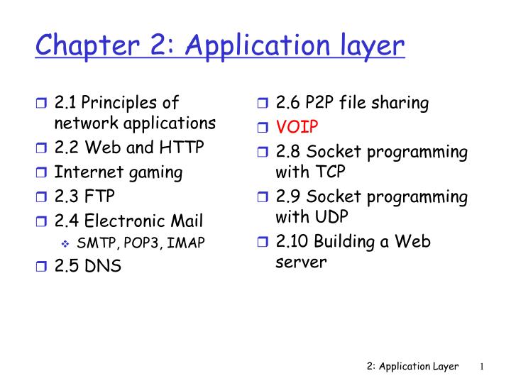 chapter 2 application layer