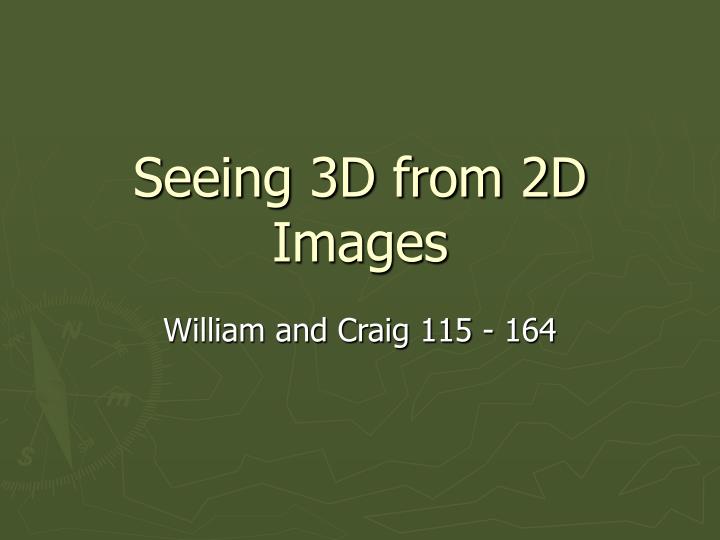 seeing 3d from 2d images
