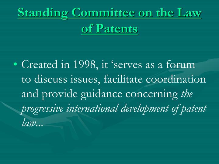 standing committee on the law of patents