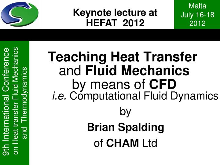 teaching heat transfer and fluid mechanics by means of cfd