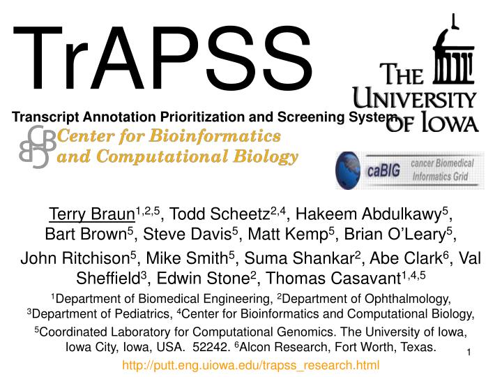 trapss transcript annotation prioritization and screening system