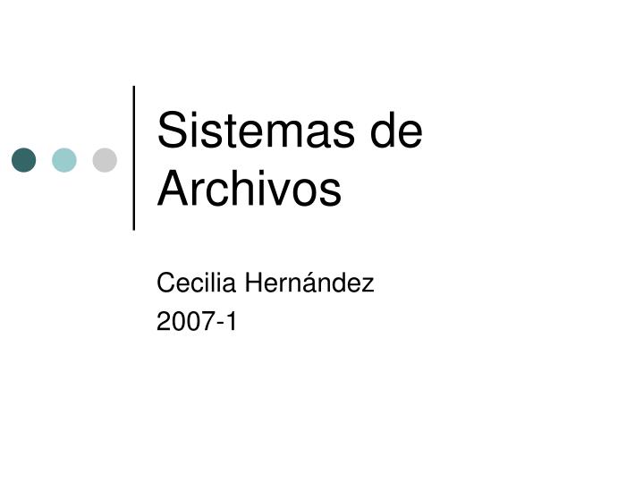 sistemas de archivos