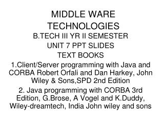 MIDDLE WARE TECHNOLOGIES