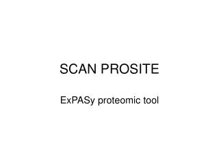scan prosite