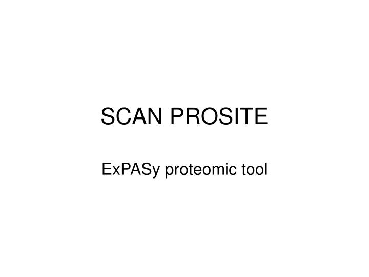 scan prosite