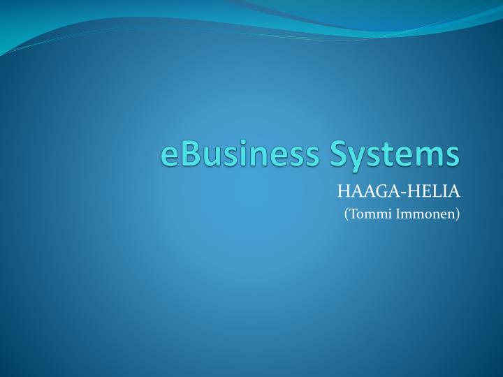 ebusiness systems