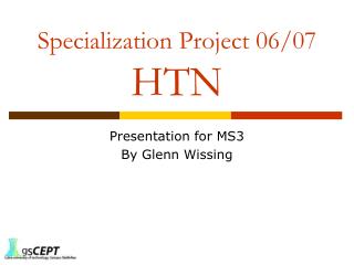Specialization Project 06/07 HTN