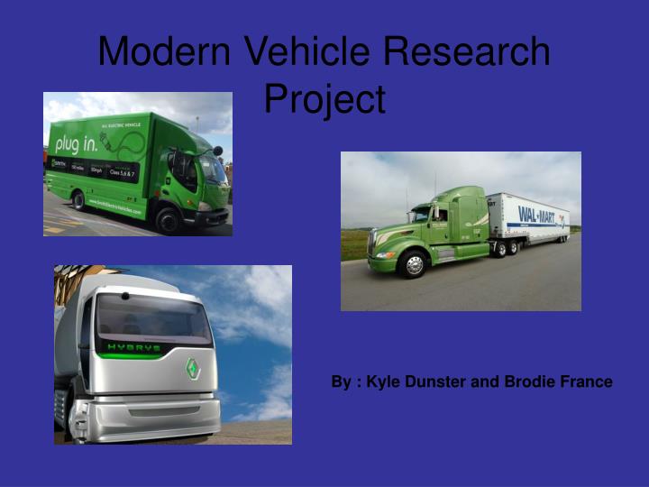 modern vehicle research project