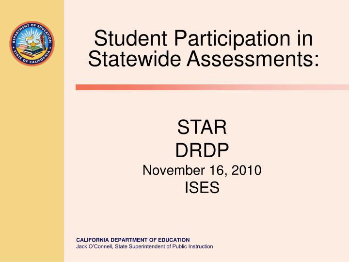 student participation in statewide assessments