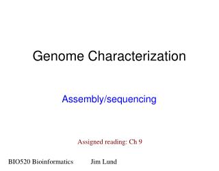 Genome Characterization