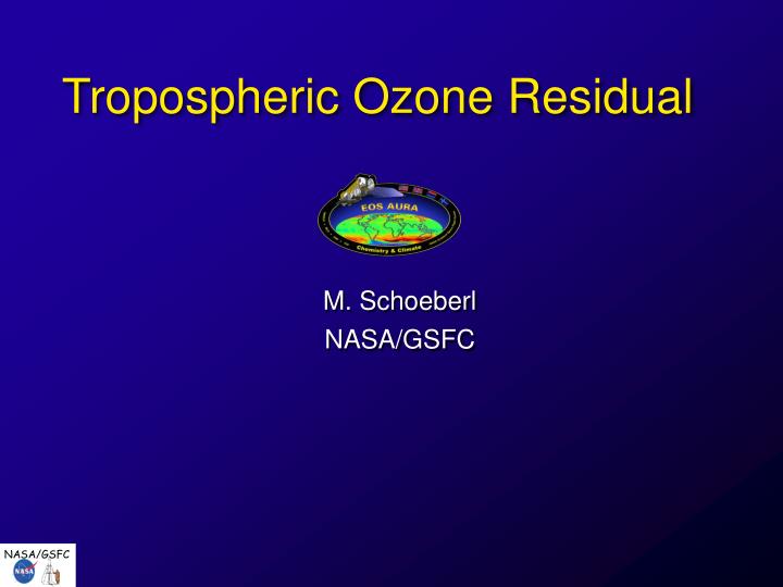 tropospheric ozone residual