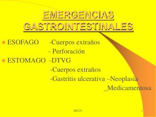 emergencias gastrointestinales