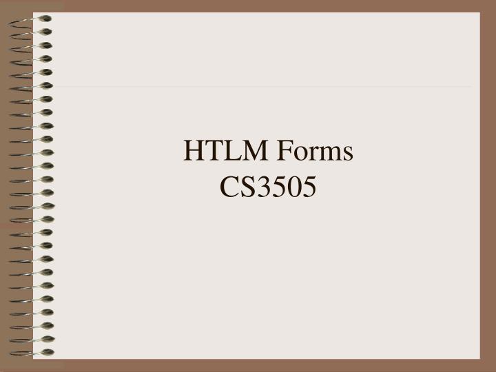 htlm forms cs3505