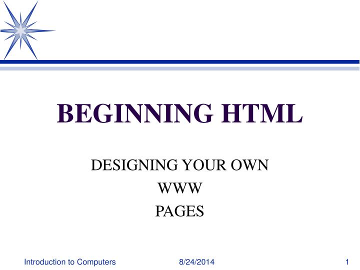 beginning html