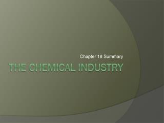 The chemical industry