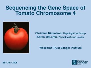 Sequencing the Gene Space of Tomato Chromosome 4